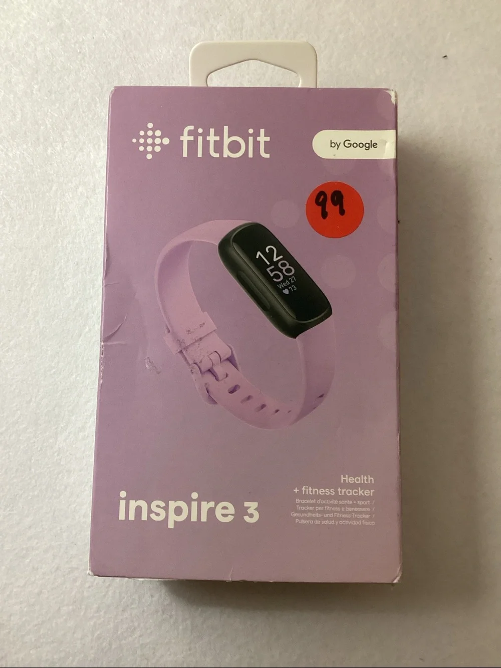 Fitbit Inspire 3 Lilac Bliss Wellness Tracker Watch, 19.5mm